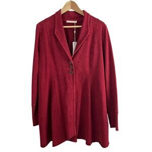 Testimony Los Angeles Reba French Terry Long Jacket Blazer Women Size XL NEW